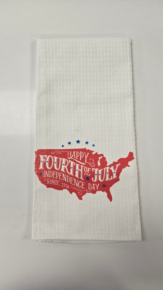 Fourth of July Waffle Hand Towel