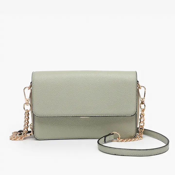 Lauryn Flapover Crossbody w/ Chain Strap