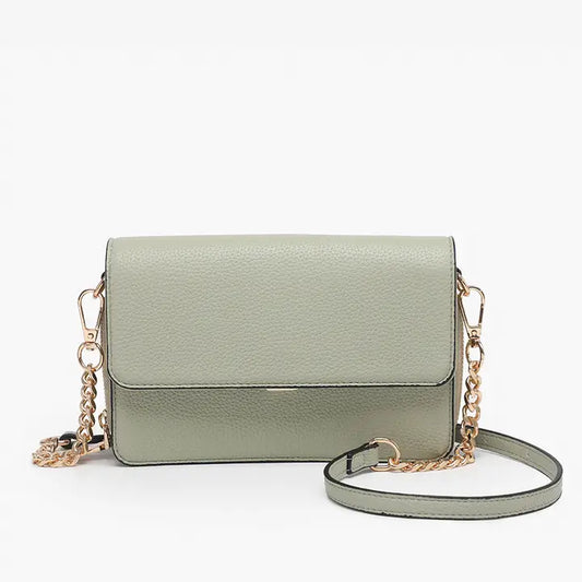 Lauryn Flapover Crossbody w/ Chain Strap