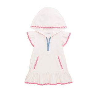 White Ric Rac Zip Cover Up