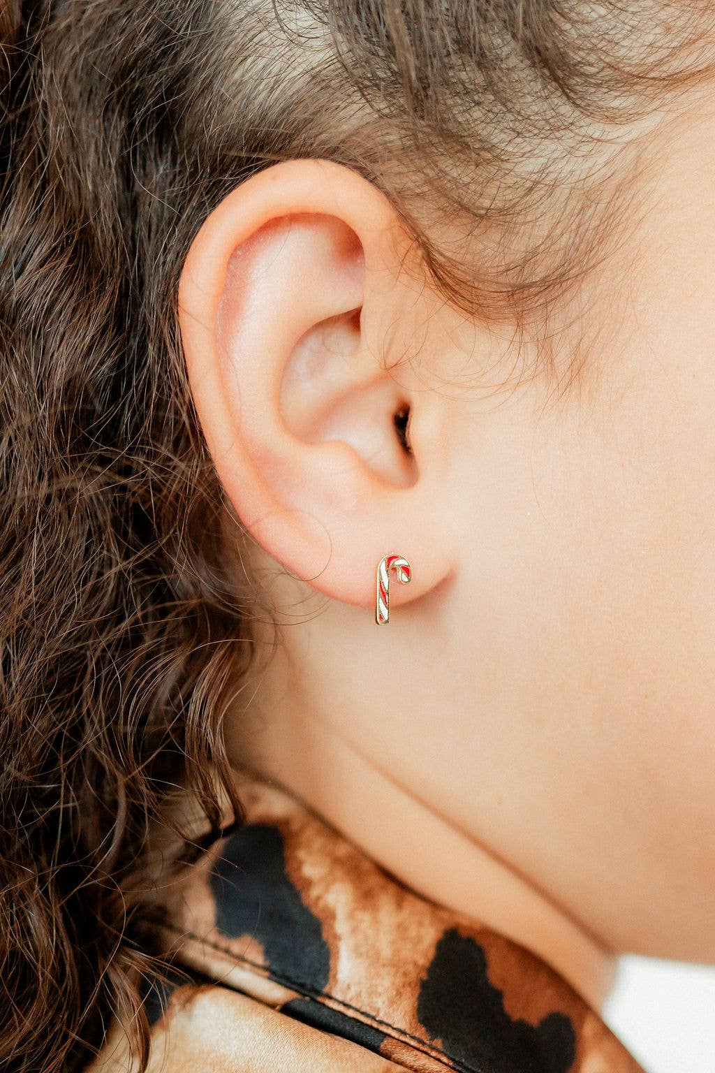 Screwback Stud Earrings - Peppermint Twist