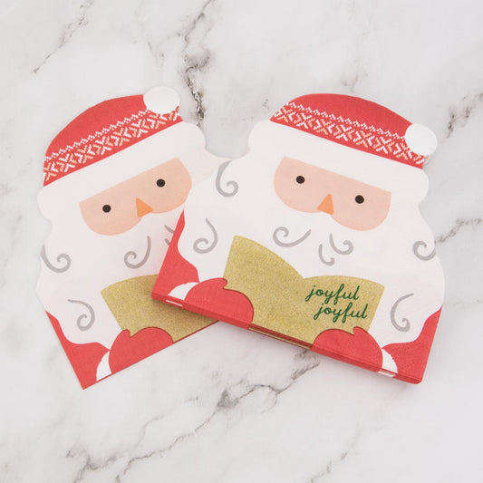 Santa Shaped Cocktail Napkins