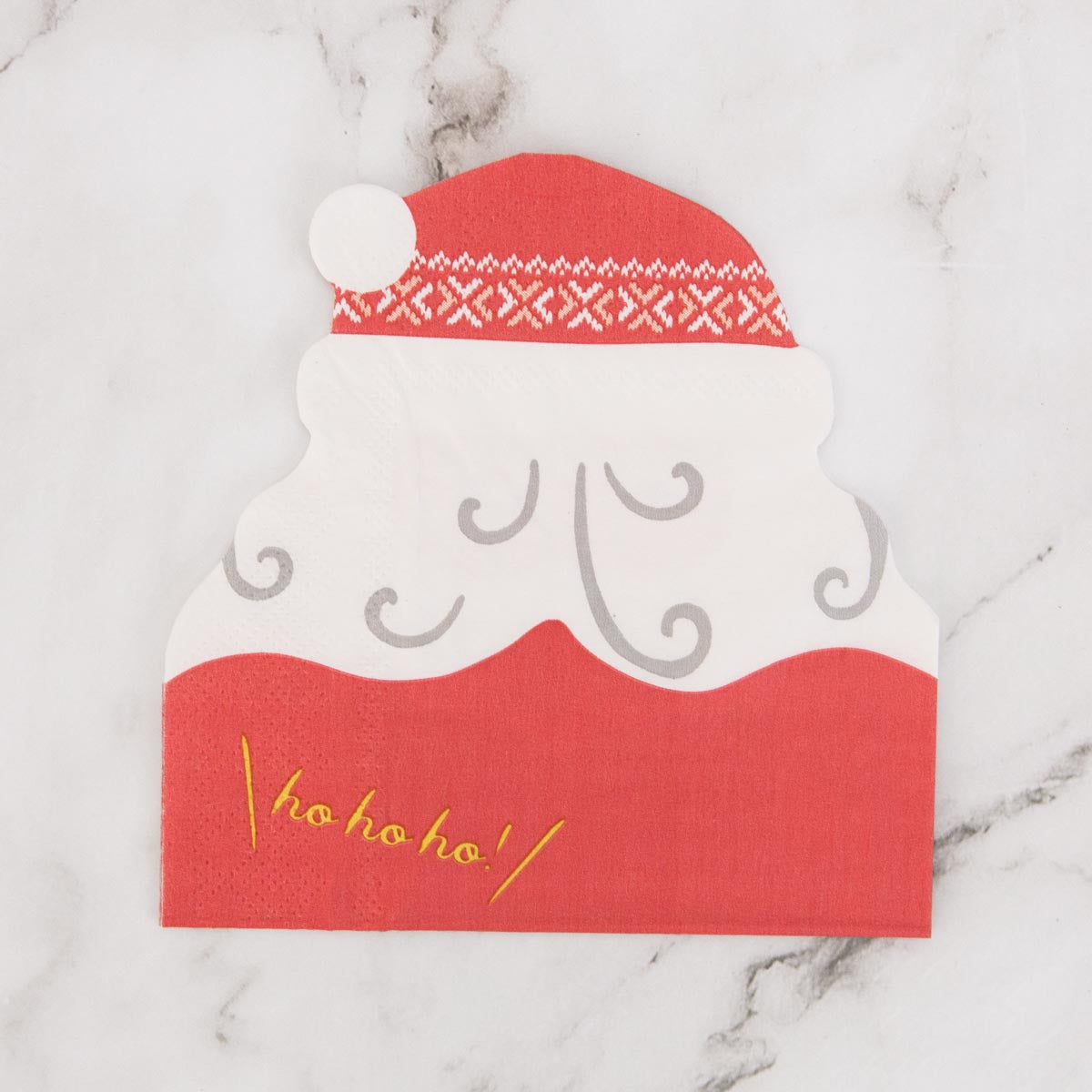 Santa Shaped Cocktail Napkins