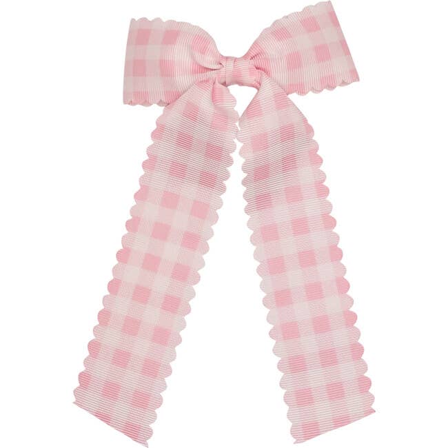 Gingham Long-tail bow: Medium