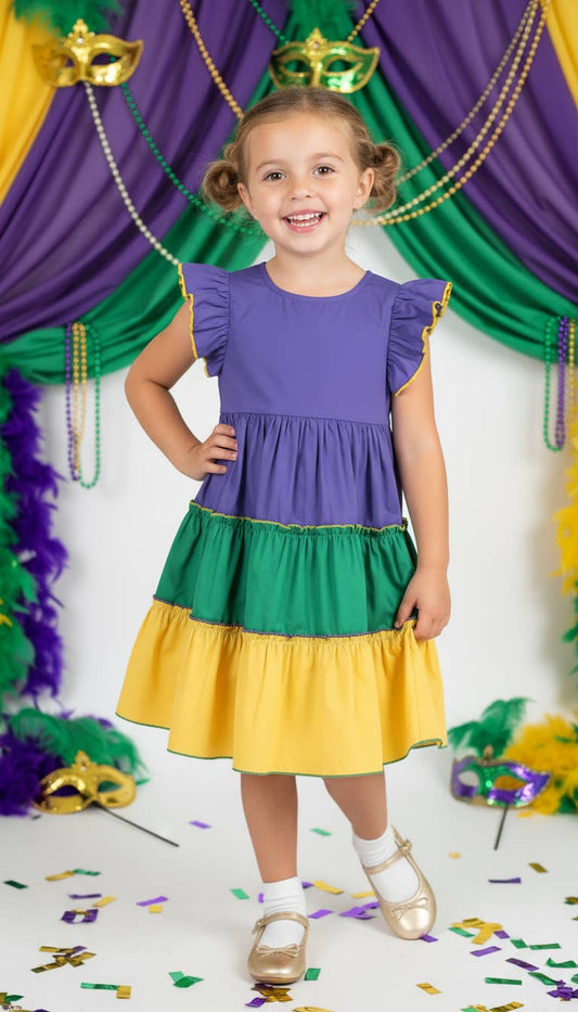 Purple, Green and Gold Mardi Gras Dress