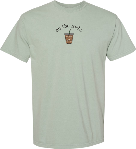On The Rocks Embroidered Comfort Color Tee