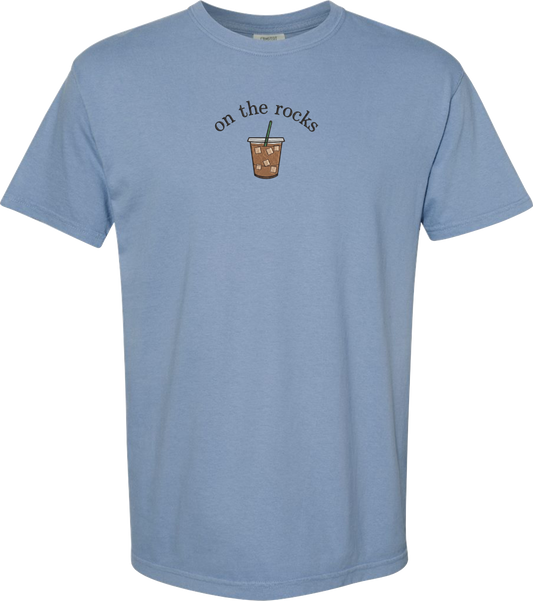 On The Rocks Embroidered Comfort Color Tee