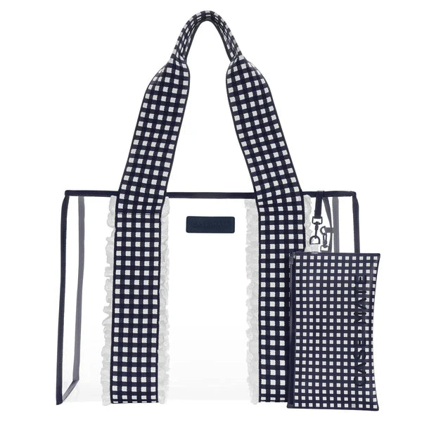 Case-Mate Navy Eyelet Gingham Jelly Tote