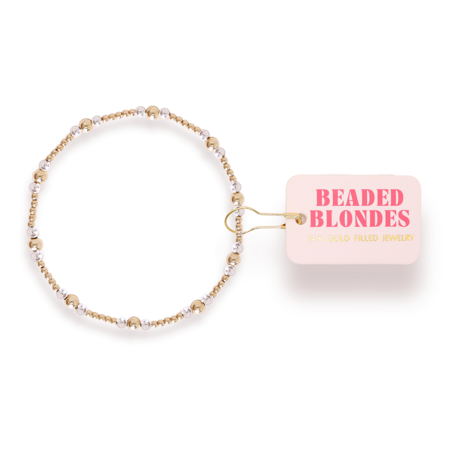 Dainty Sutton Bracelet in Gold with Silver: Standard 6.75 Inch