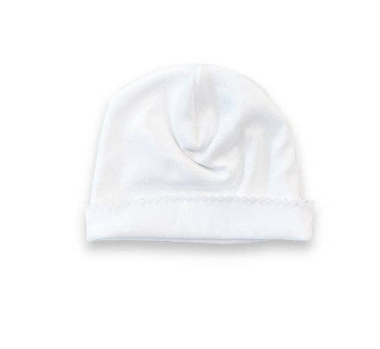 Hat - Picot Trim: White w/ White