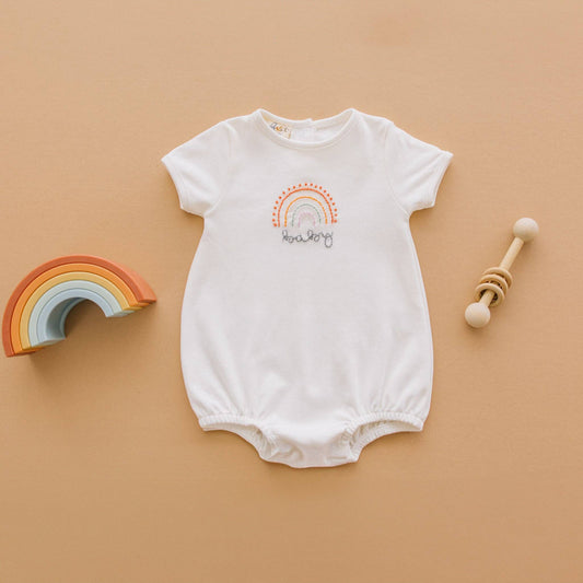 Rainbow Baby Ivory Bubble by Luna & Arlo