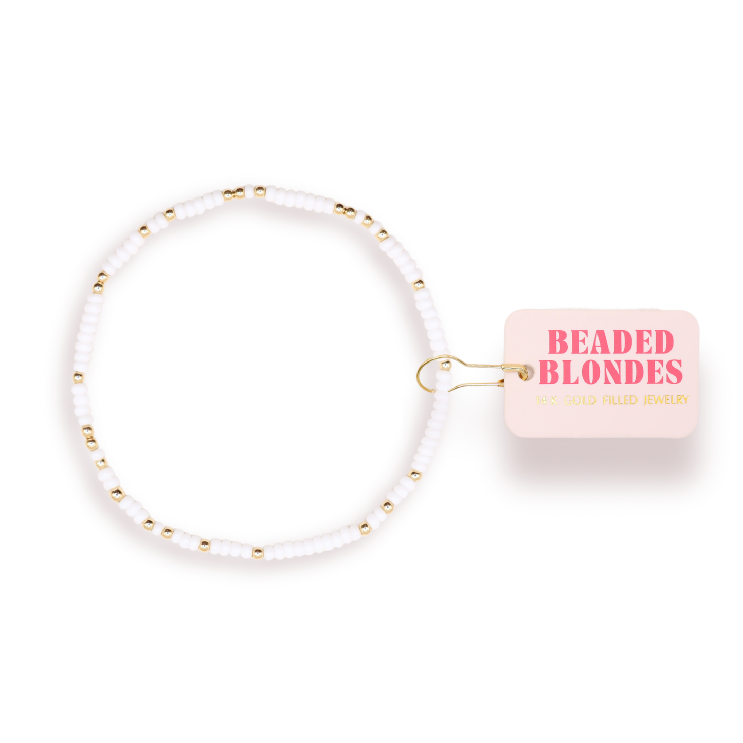 White Sprinkle Bracelet: Petite 6.25 inch