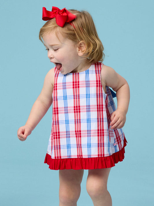 Lincoln Plaid Ruffle Swing Top & Bloomer Set