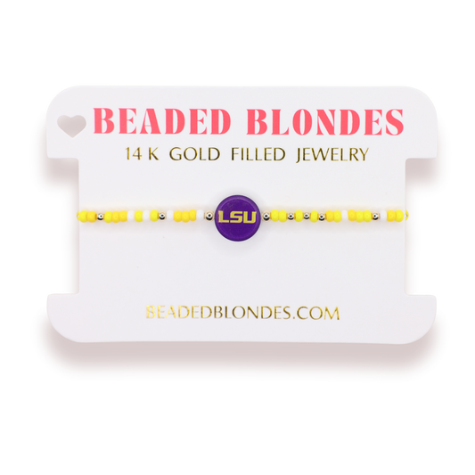LSU Logo Flip Bracelet: Standard 6.75 Inch