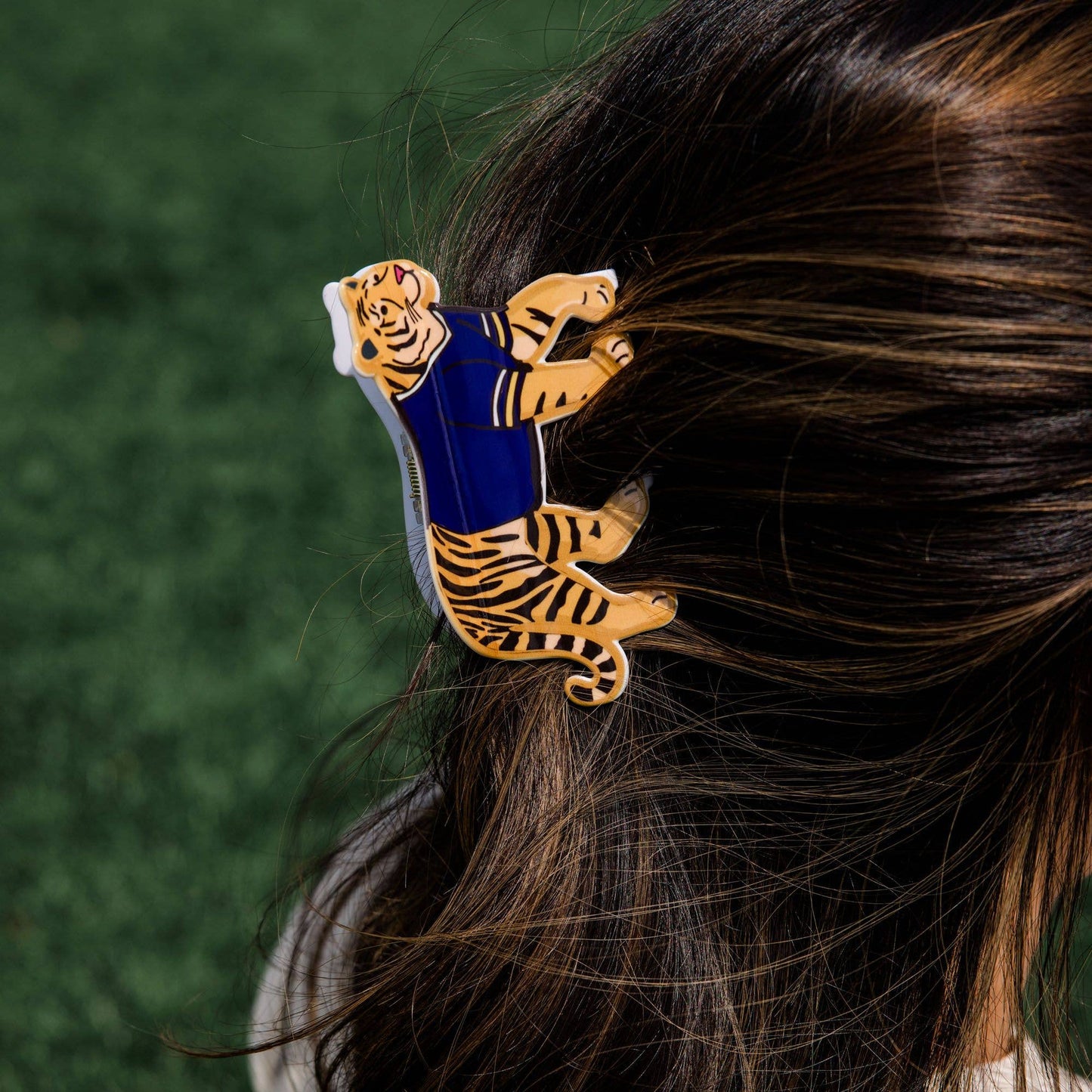 Tiger Football Game Day Claw Hair Clip