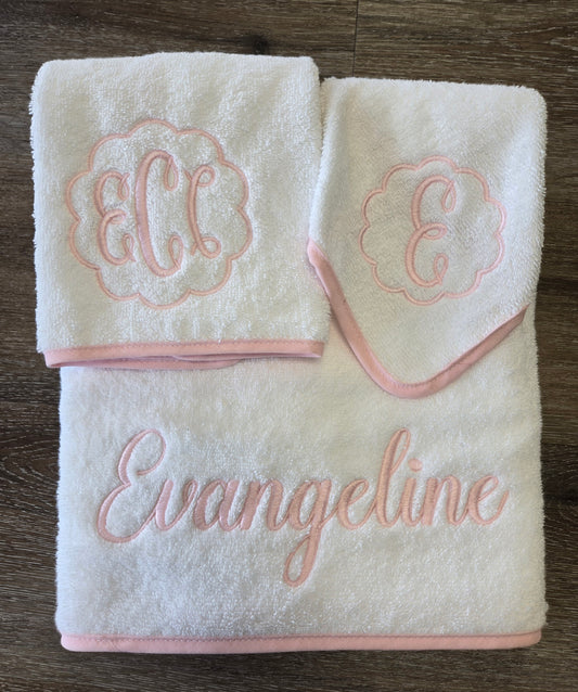 Embroidered Towel Set-Girl