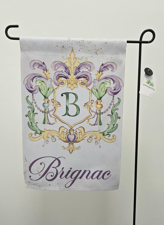 Custom Mardi Gras Name Flag