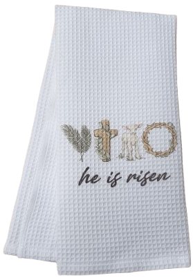 He is Risen Waffle Tea Towel