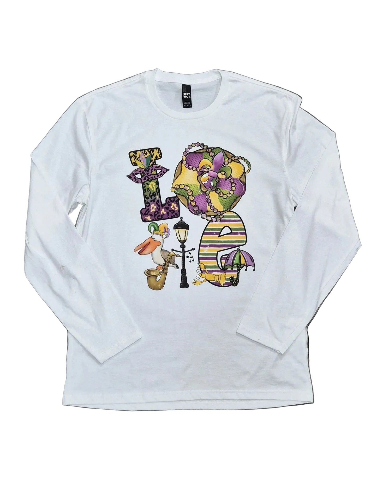 Mardi Gras Love Long Sleeve Tee