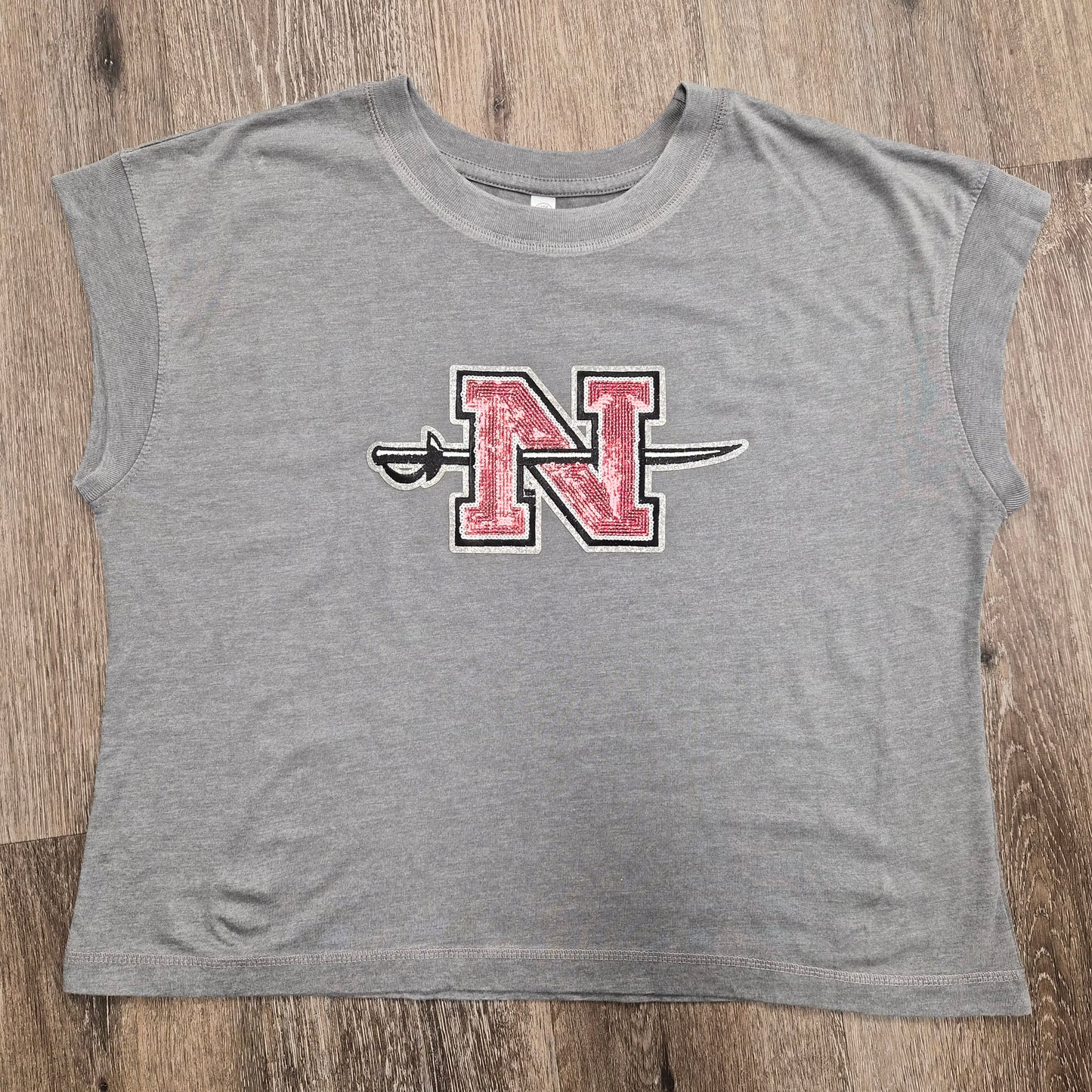 Nicholls Sequin Patch on Vintage Wash Tee