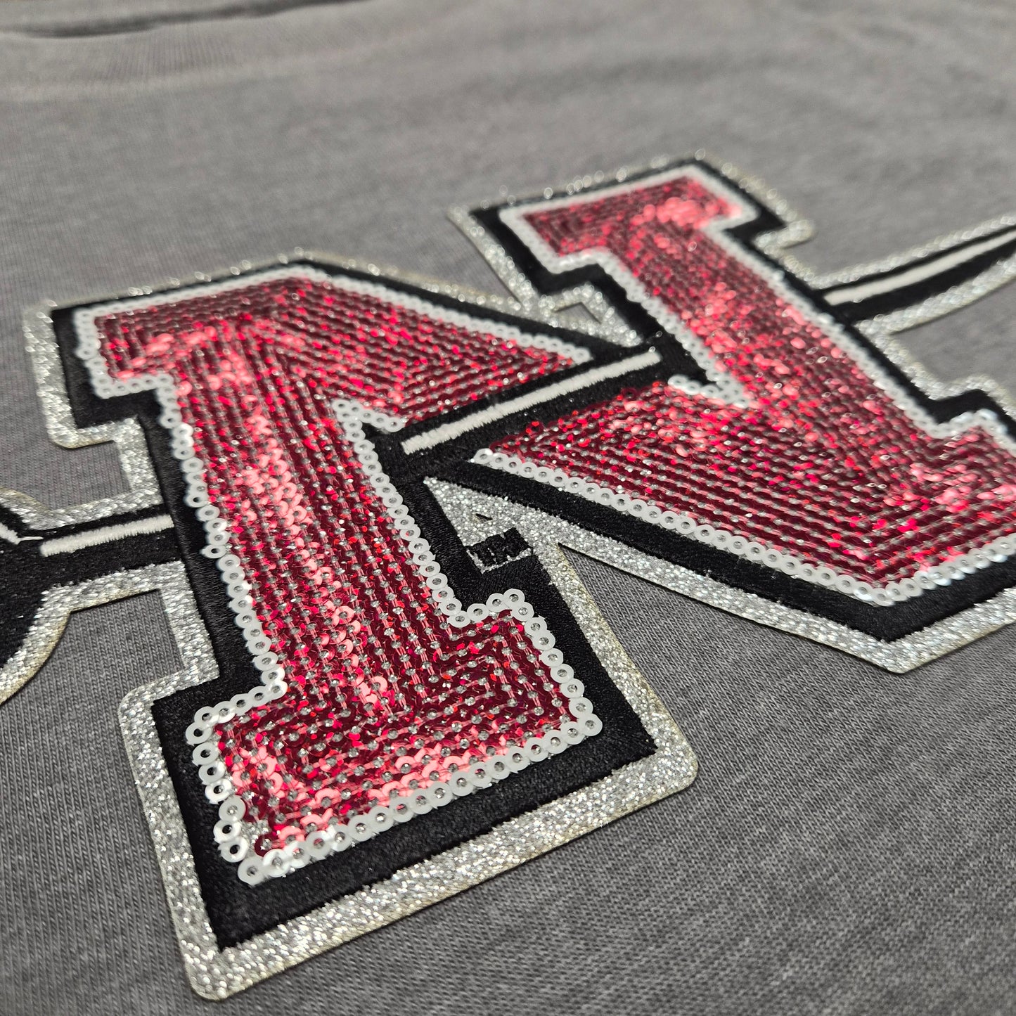 Nicholls Sequin Patch on Vintage Wash Tee