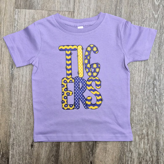 Tigers Bubble Letter Rabbit Skins Toddler Tee