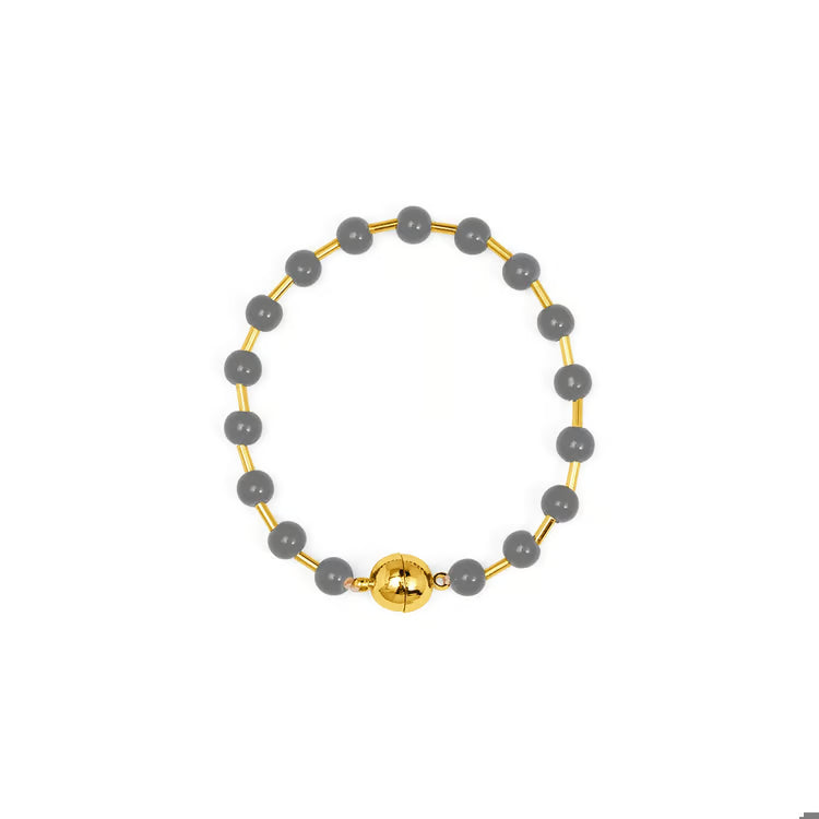 Poppy Glass Bead Magnet Bracelet