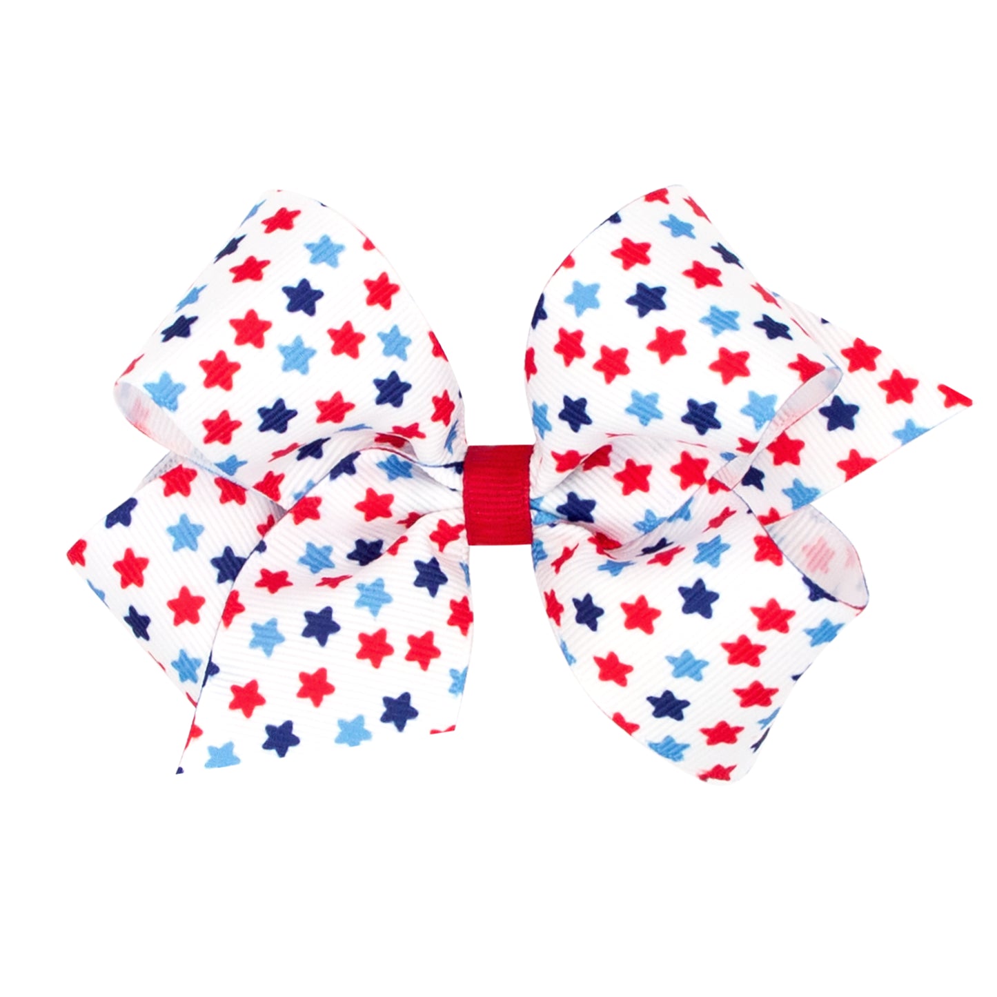 Medium Patriotic Print Grosgrain Hair Bow