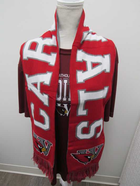 EDW Reversible Knit Scarf With Fringe