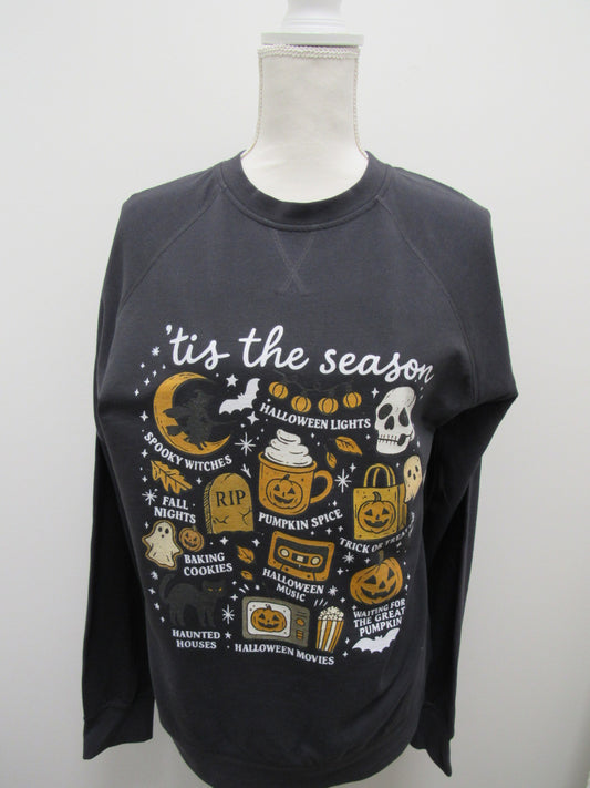 'Tis the season Halloween Next Level Raglan Crewneck Sweatshirt