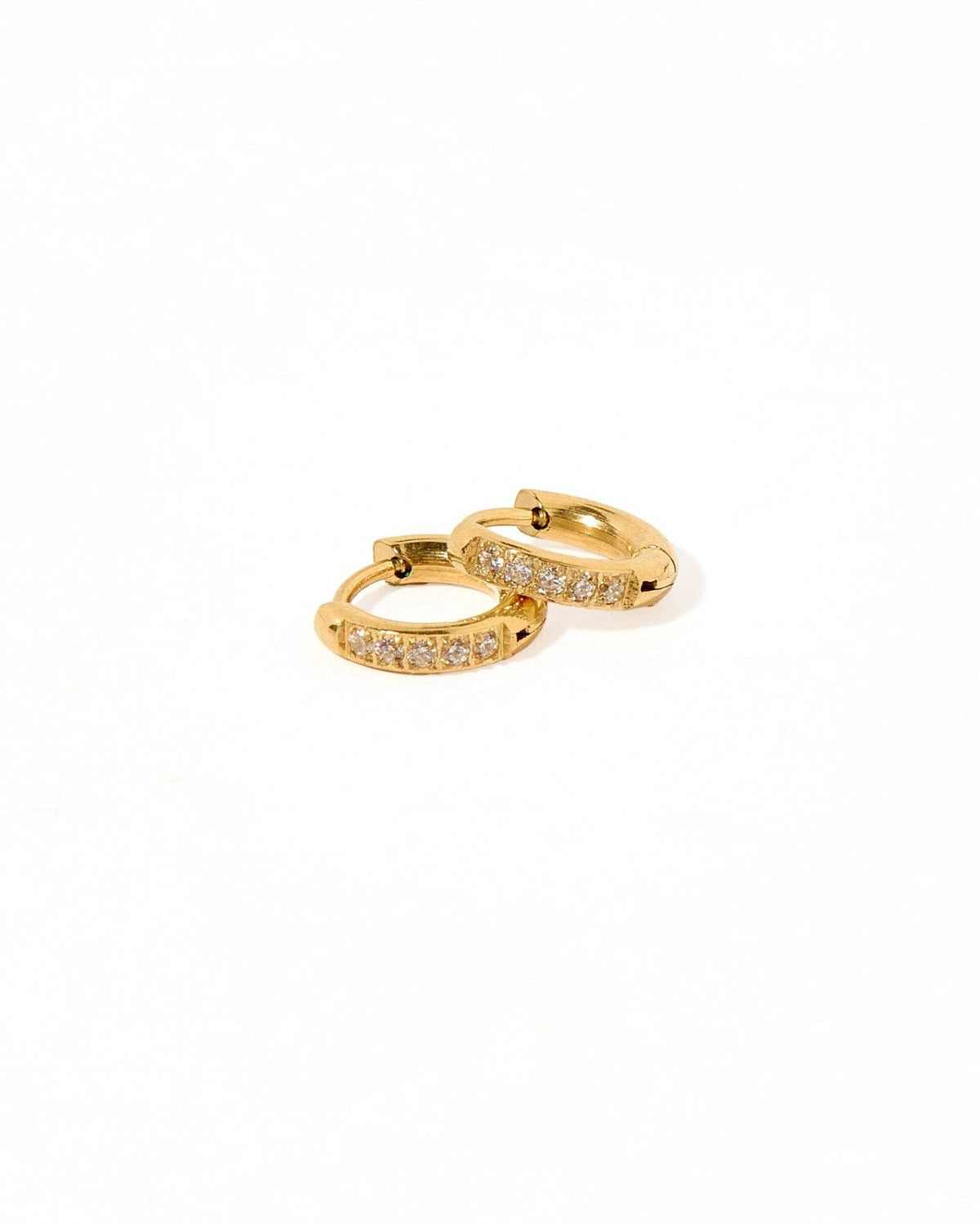 Scarlett Hoop Huggie Earring - Gold