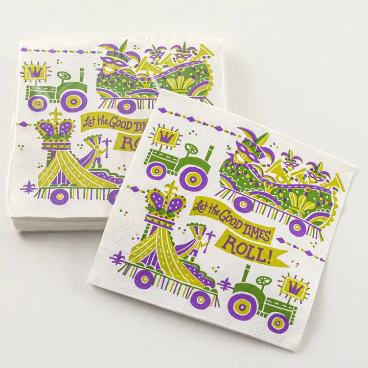Mardi Gras Cocktail Napkins