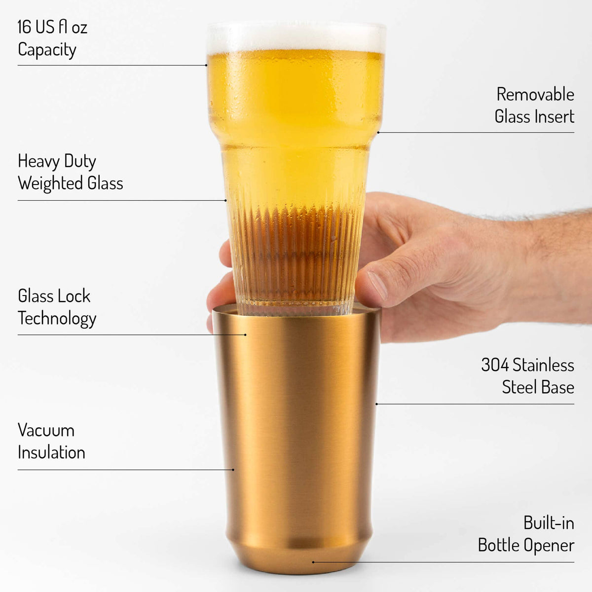 The Hybrid Pint Glass