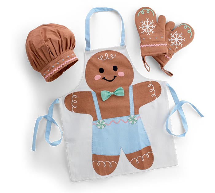 Gingerbread Man Childs Apron Set