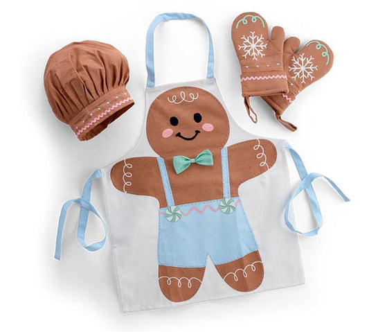 Gingerbread Man Childs Apron Set