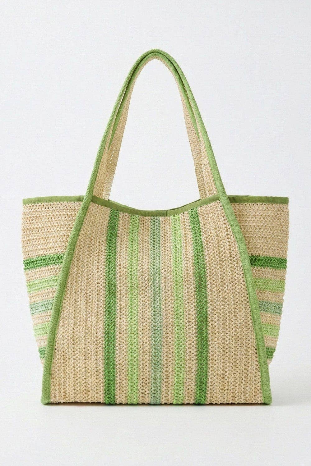 Jennifer Multi Color Straw Beach Tote Bag