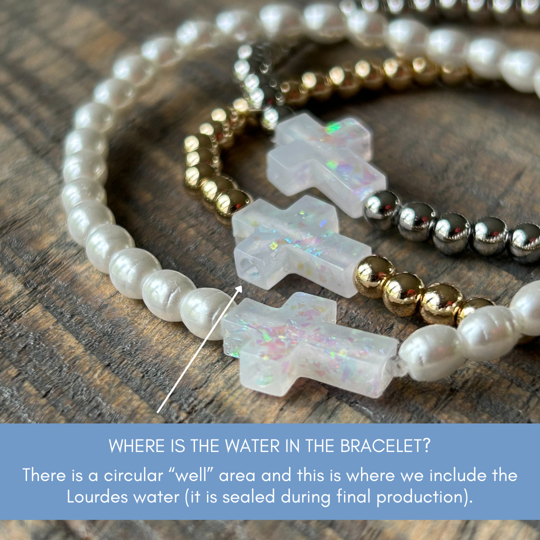 Holy Water Rose Quartz Bracelet: Gold Spacer Beads