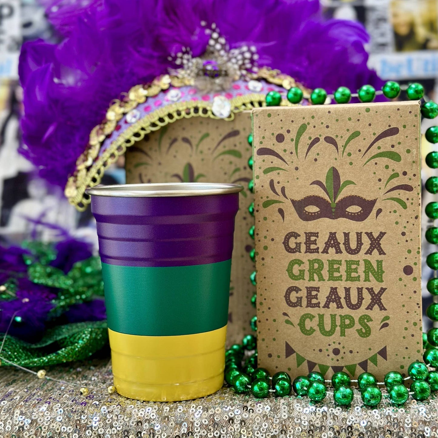 Mardi Gras Geaux Cups