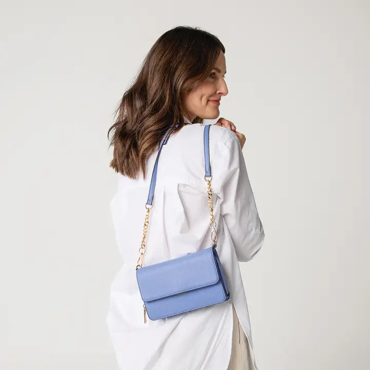 Lauryn Flapover Crossbody w/ Chain Strap