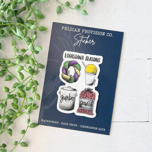 Louisiana Seasons Snowball Sticker