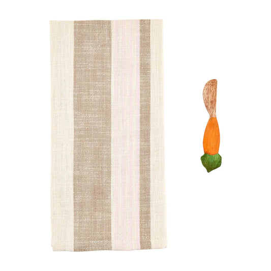 Pink Bunny Towel & Spreader Set
