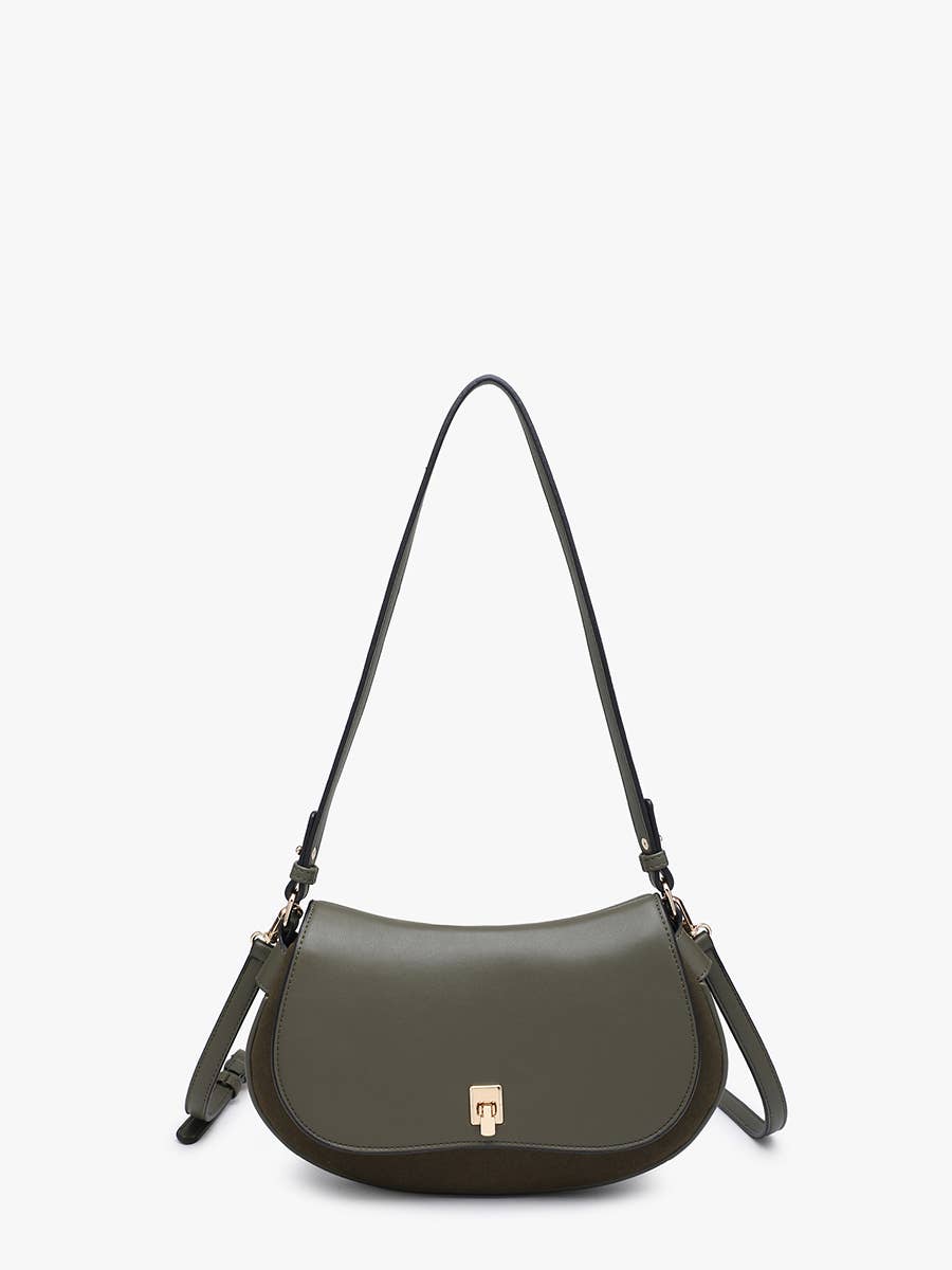 Quinn Faux Suede Shoulder Bag