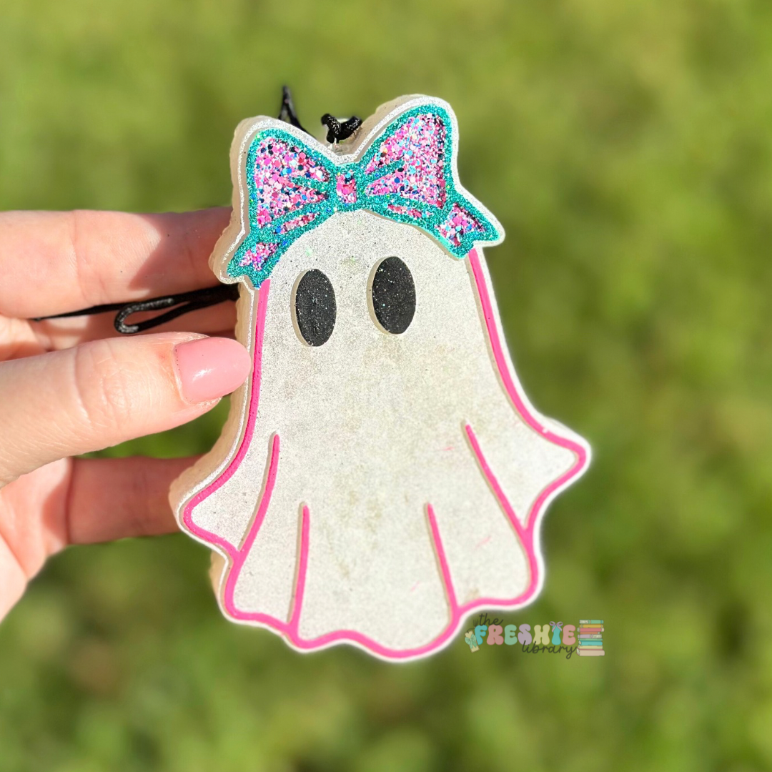 Halloween Ghost Bow Car Freshie
