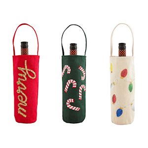 Sequin & Tinsel Wine Bag