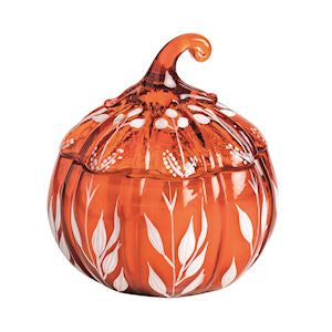 Glass Pumpkin Candle