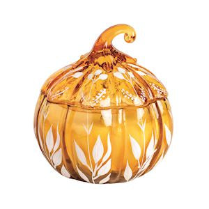 Glass Pumpkin Candle