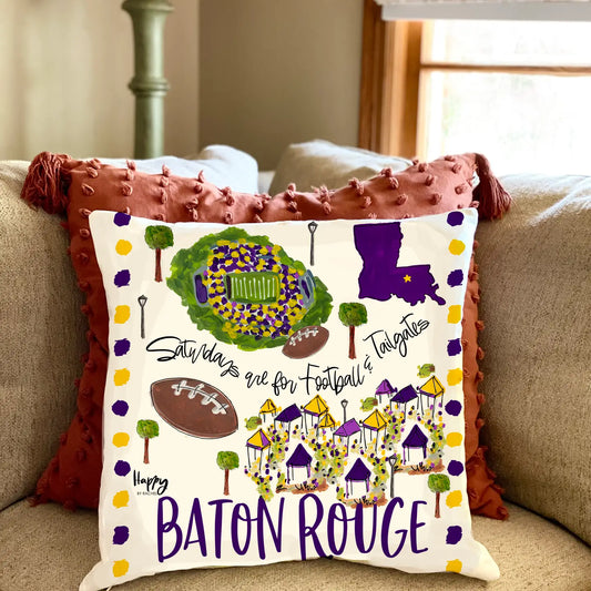 Baton Rouge Double Sided Pillow