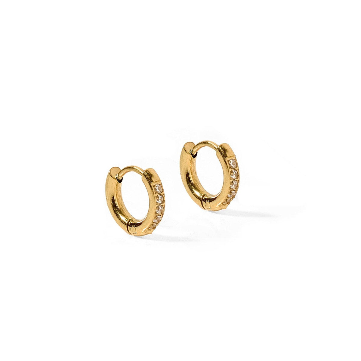 Scarlett Hoop Huggie Earring - Gold