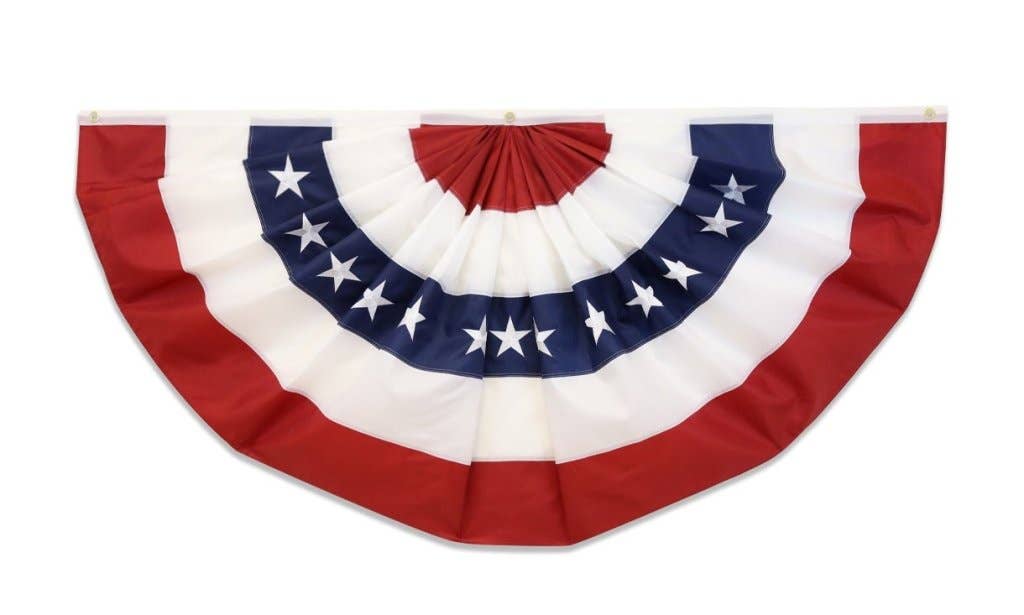 USA Embroidered Bunting Flag 3x1.5ft
