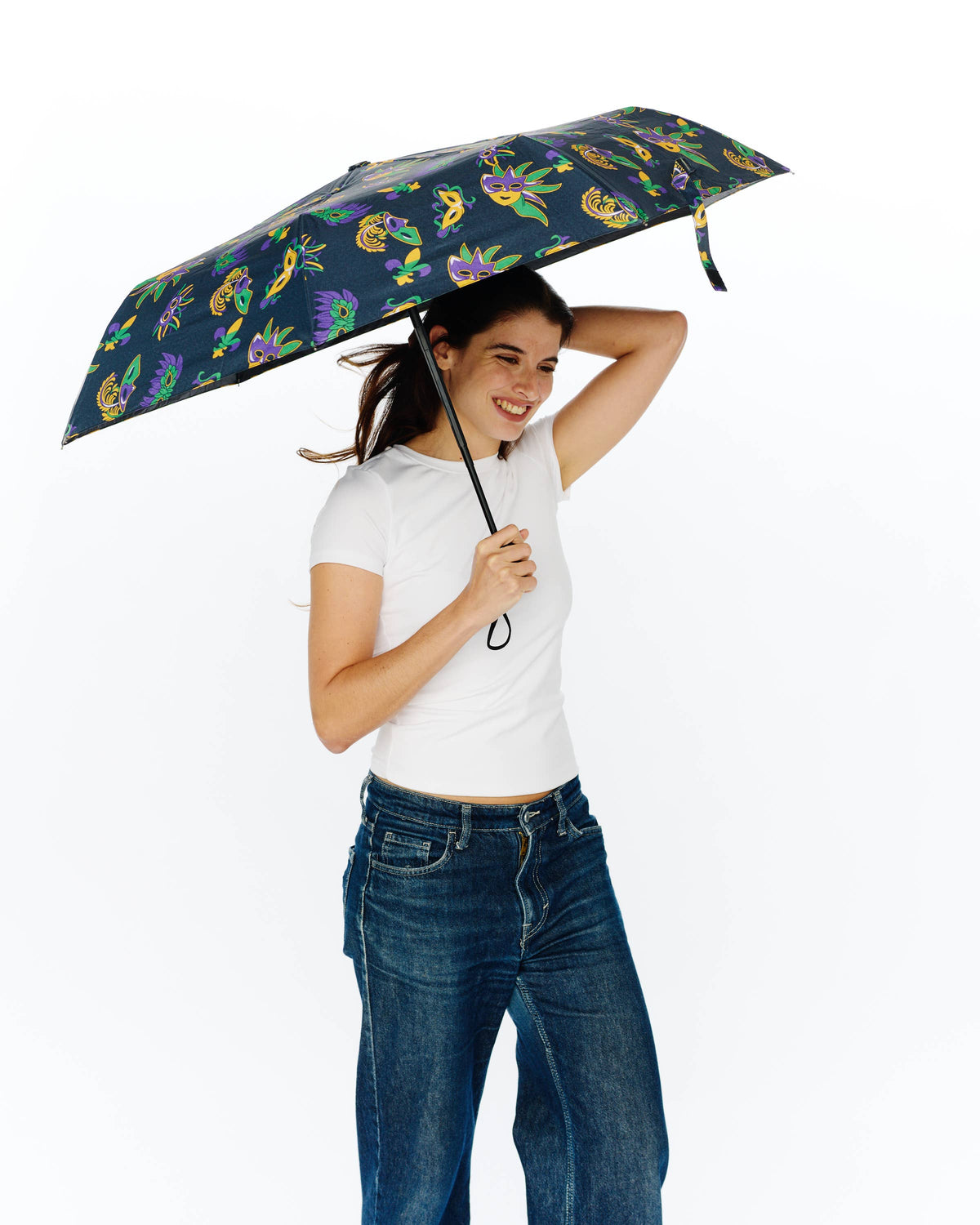 Mardi Gras Mask Umbrella
